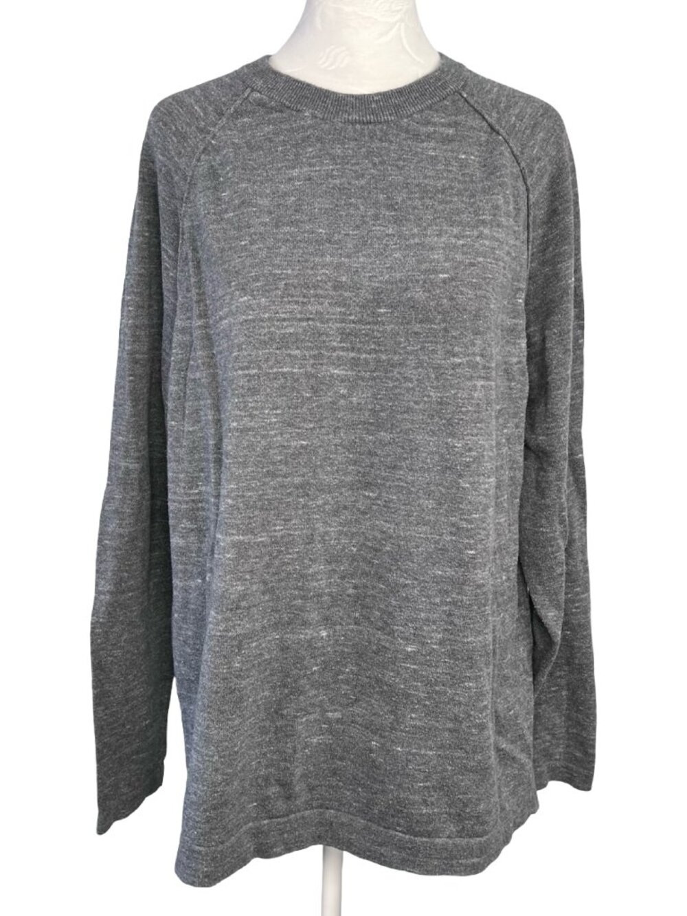 Art Of Rhetoric Gray Crewneck Cotton Pullover Long Sleeve Size Large